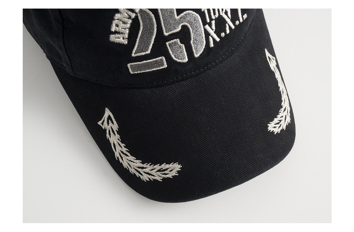 American Vintage Contrast Embroidered Baseball Cap – Washed Unisex – cap | japanese streetwear | vintage workwear | unisex | Yamalinclothes
