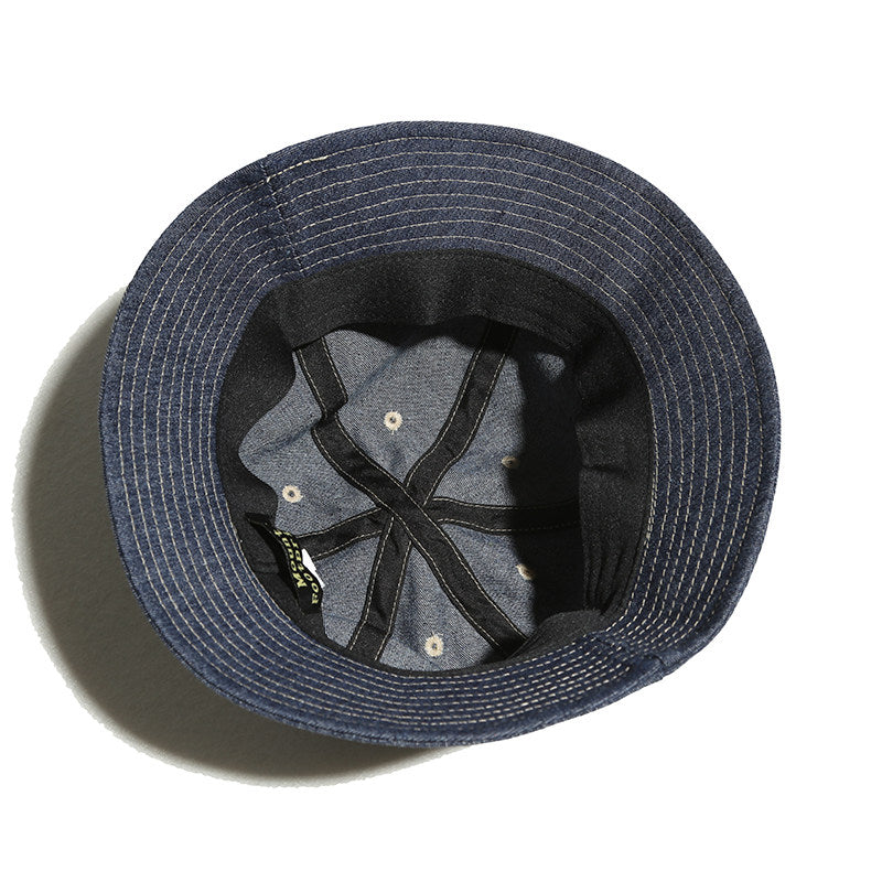 Retro Denim Bucket Hat – Japanese Vintage Unisex
