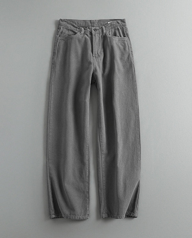 370G Heavyweight Washed Straight-Leg Pants – Japanese Loose Unisex – Pants | japanese streetwear | vintage workwear | unisex | Yamalinclothes