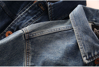Washed Denim Jacket – Vintage Double Pocket – Coats Jackets | japanese streetwear | vintage workwear | unisex | Yamalinclothes