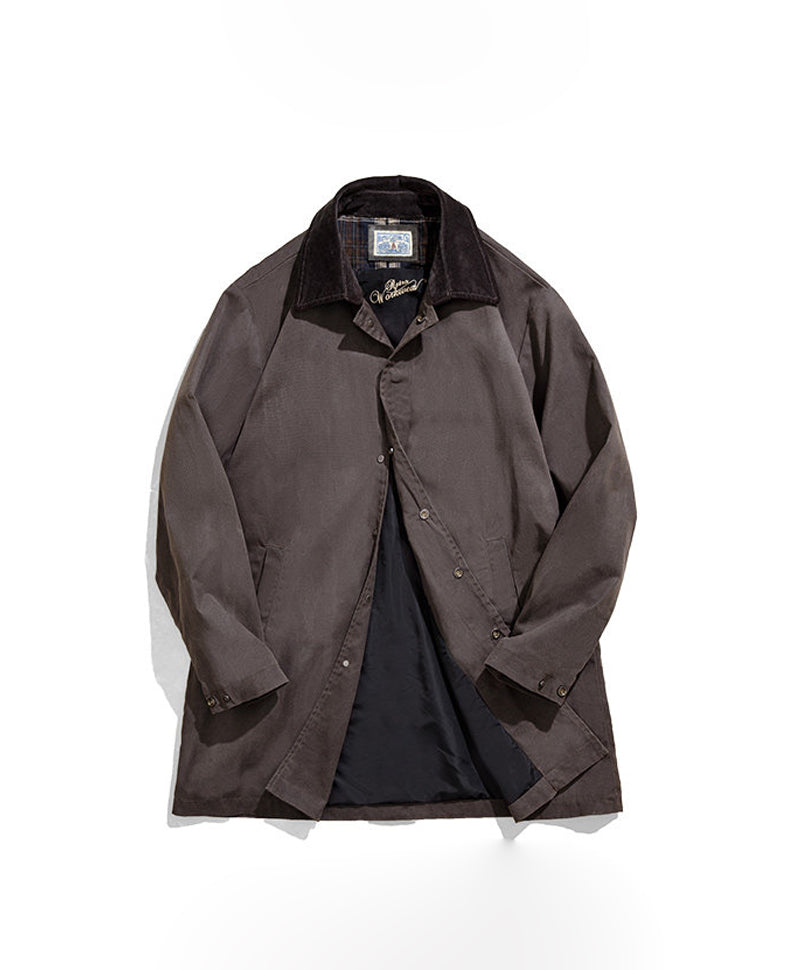 Oil Wax Waterproof Windbreaker Coat – American Retro Lapel Men's