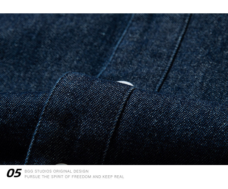 Denim Shirt – Washed Finish & Button Chest Pocket | Yamalinclothes