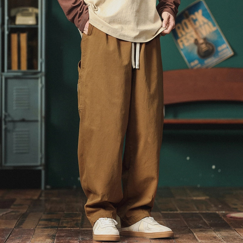Japanese Functional Cargo Pants – Loose Straight Summer Slacks for Men – Japanese vintage | yamalin clothes | Yamalinclothes