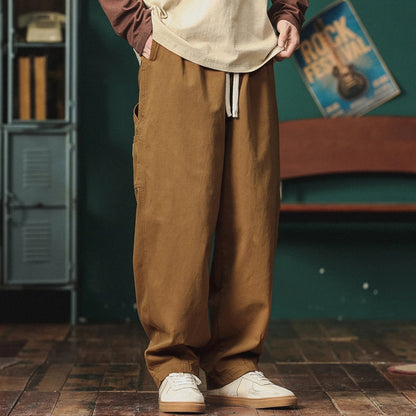 Japanese Functional Cargo Pants – Loose Straight Summer Slacks for Men – Japanese vintage | yamalin clothes | Yamalinclothes