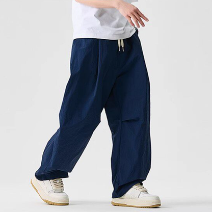 Lightweight Quick-Dry Wide-Leg Straight Pants – Loose Retro Casual Summer Unisex