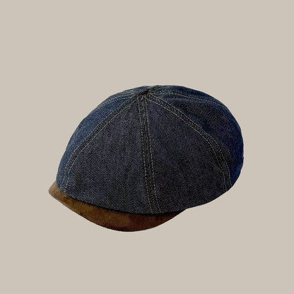 Washed Denim Painter Hat – Niche Unisex Japanese Casual