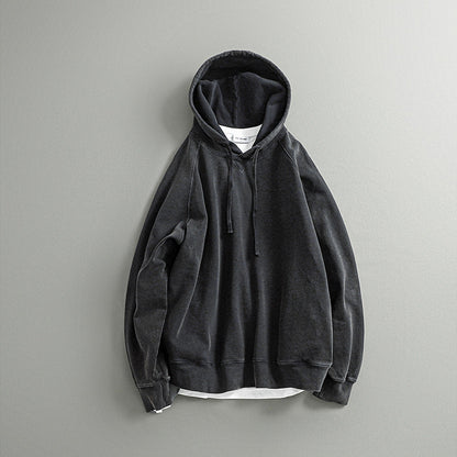 Heavyweight Washed Hooded Sweatshirt Jacket – Japanese Vintage Loose Unisex – Hoodies | japanese streetwear | vintage workwear | unisex | Yamalinclothes