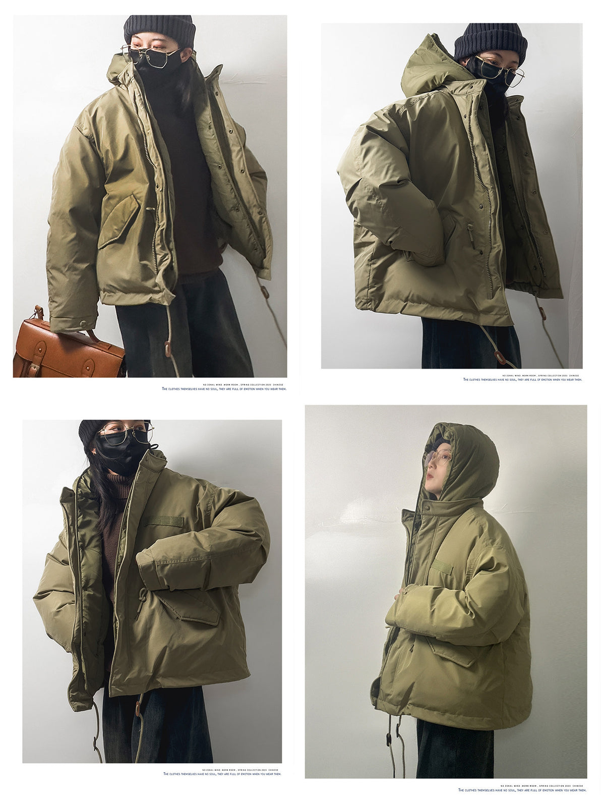 Hooded Padded Jacket – Oversized Drawstring Fit | Yamalinclothes