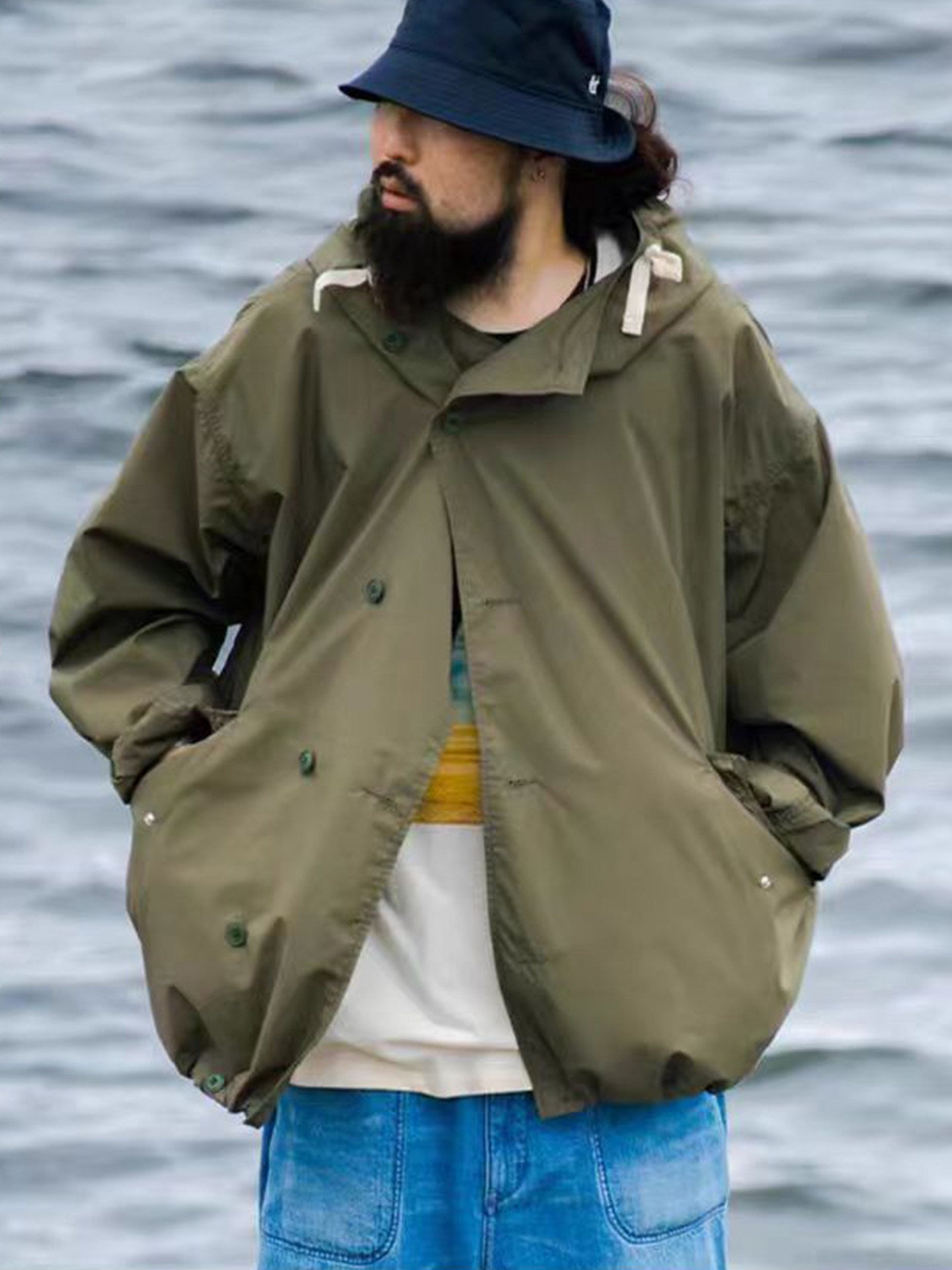 Japanese Outdoor Hooded Windbreaker Jacket – Lightweight Waterproof Unisex Streetwear – Japanese vintage | yamalin clothes | Yamalinclothes