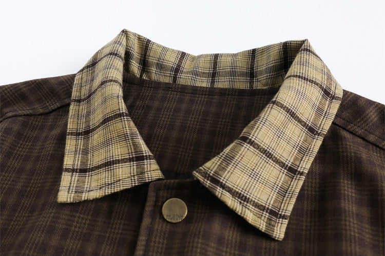 Big grid small grid Patchwork Men's Spring 2025 New Jacket | Japanese vintage | yamalin clothes | Yamalinclothes