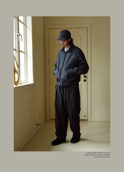 FW24 Vintage Harrington Jacquard Jacket - Yamalin Plaid Texture Memory Fabric Lapel Jacket