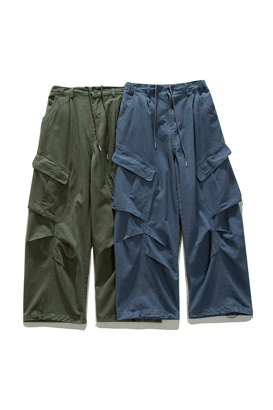 Cotton Cargo Pants – Angled Pockets & Wide Leg | Yamalinclothes