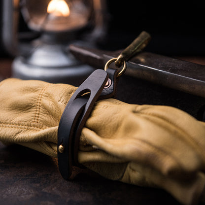 Leather Motorcycle Glove Clamp – Handlebar Glove Holder – Japanese vintage | yamalin clothes | Yamalinclothes