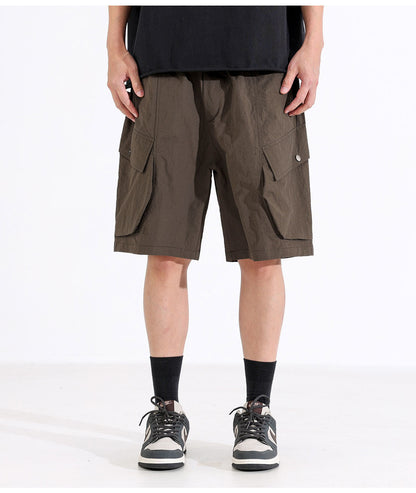 Quick-drying cargo paratrousers, sports shorts, men's summer new style, thin, loose, wide-leg casual mid-length pants | Japanese vintage | yamalin clothes | Yamalinclothes