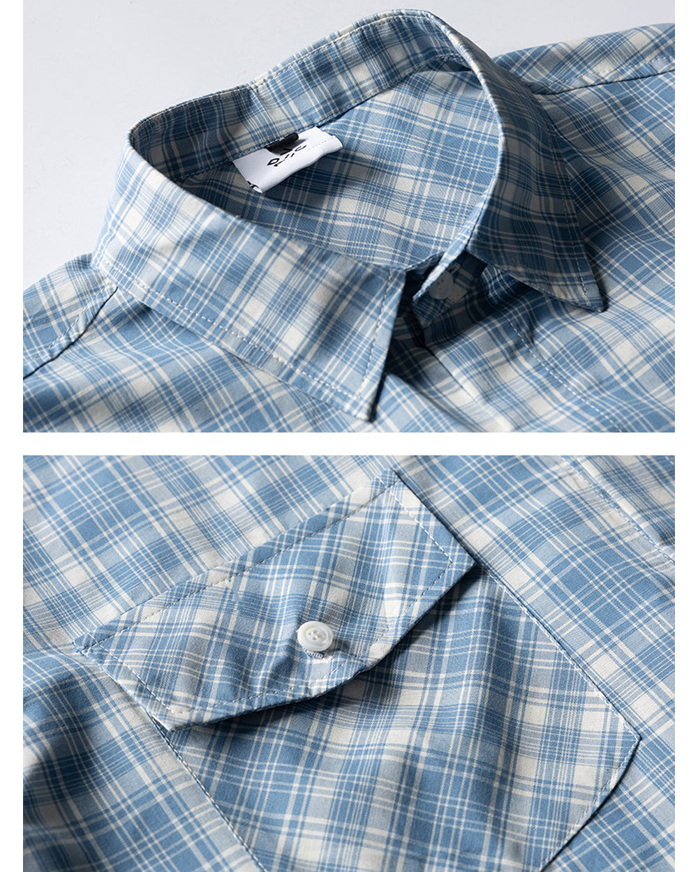 Retro Plaid Double Pocket Cotton Short Sleeve Shirt – Loose Unisex Workwear Casual