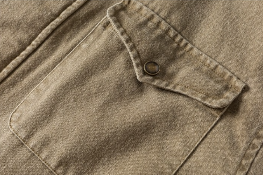 Japanese Workwear Multi-Pocket Stand Collar Jacket – Loose Oversized Men's Coat