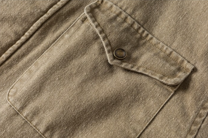 Japanese Workwear Multi-Pocket Stand Collar Jacket – Loose Oversized Men's Coat