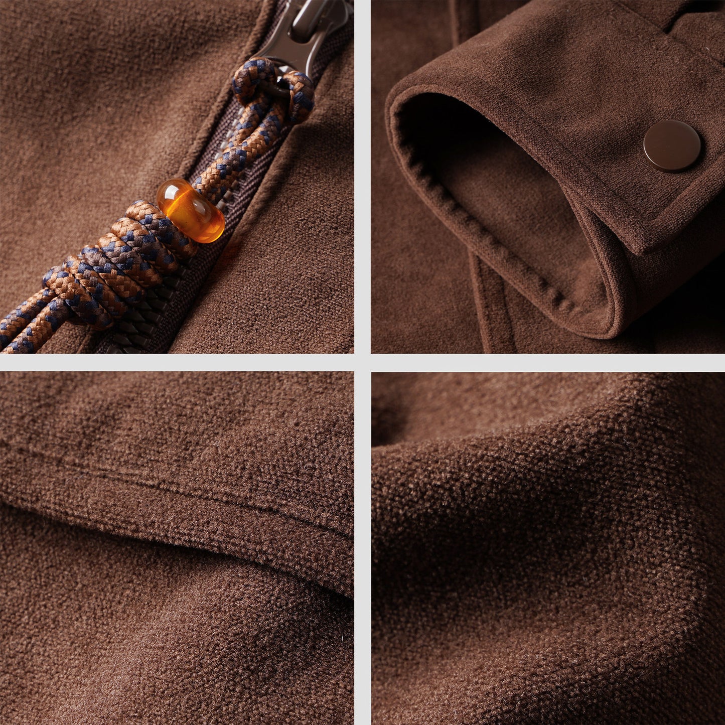 Vintage Suede Stand Collar Short Jacket – Men's Loose Commuter Coat