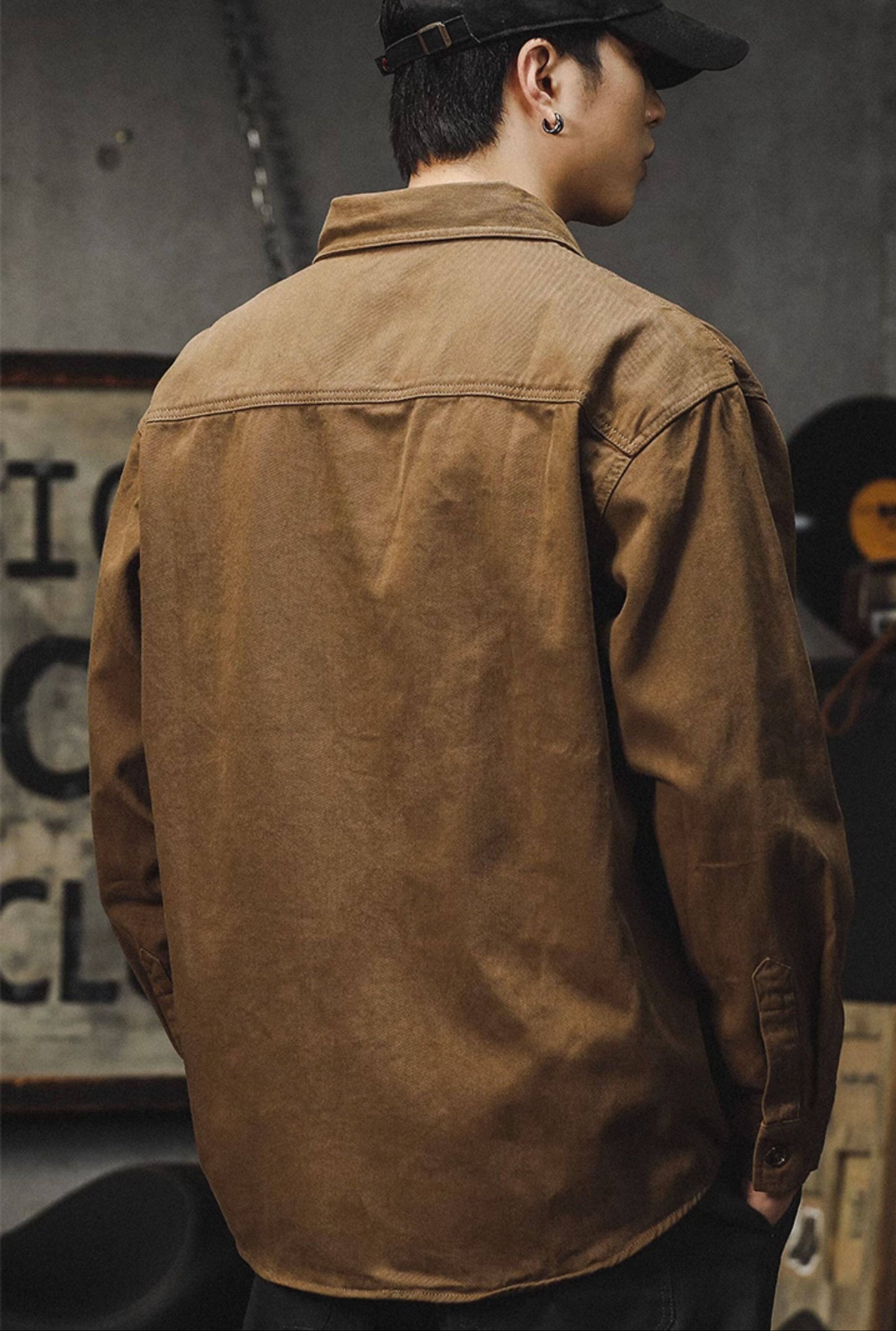 American cargo shirt jacket jacket men's 2026 fall/winter new loose Japanese retro casual long-sleeved shirt | Japanese vintage | yamalin clothes | Yamalinclothes