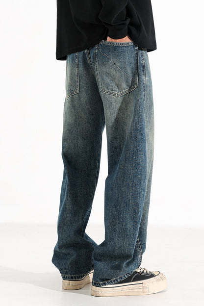 Curved-Leg Jeans – Vintage Wash & Baggy Fit | Yamalinclothes