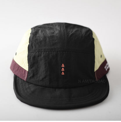 Quick-Dry Color-Block Short Brim Cap – Letter Print Sporty Unisex – cap | japanese streetwear | vintage workwear | unisex | Yamalinclothes