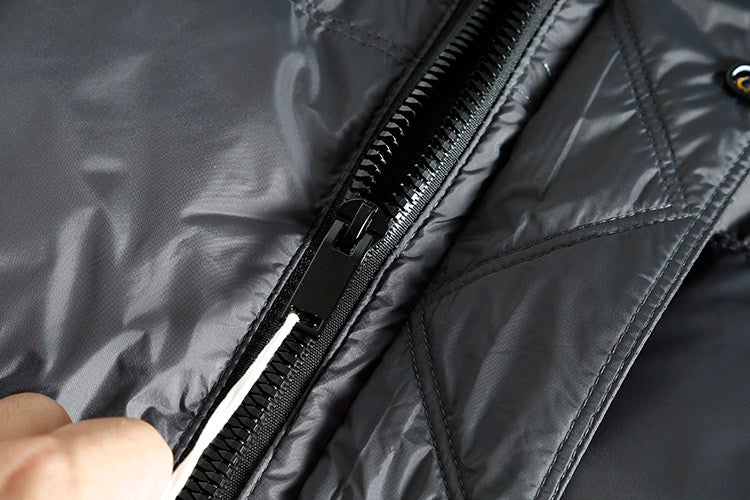 Short Hooded White Duck Down Jacket – Warm Loose Unisex – Coats Jackets | japanese streetwear | vintage workwear | unisex | Yamalinclothes