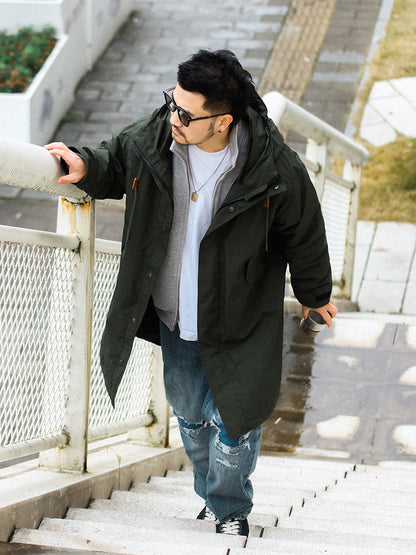 Japanese Retro Swallowtail Hooded Trench Coat – Mid-Length Loose Unisex Spring