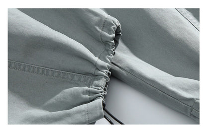 American Vintage Heavyweight Double Pleated Cargo Pants – Wide Leg Drawstring Workwear Trousers for Men | Japanese vintage | yamalin clothes | Yamalinclothes