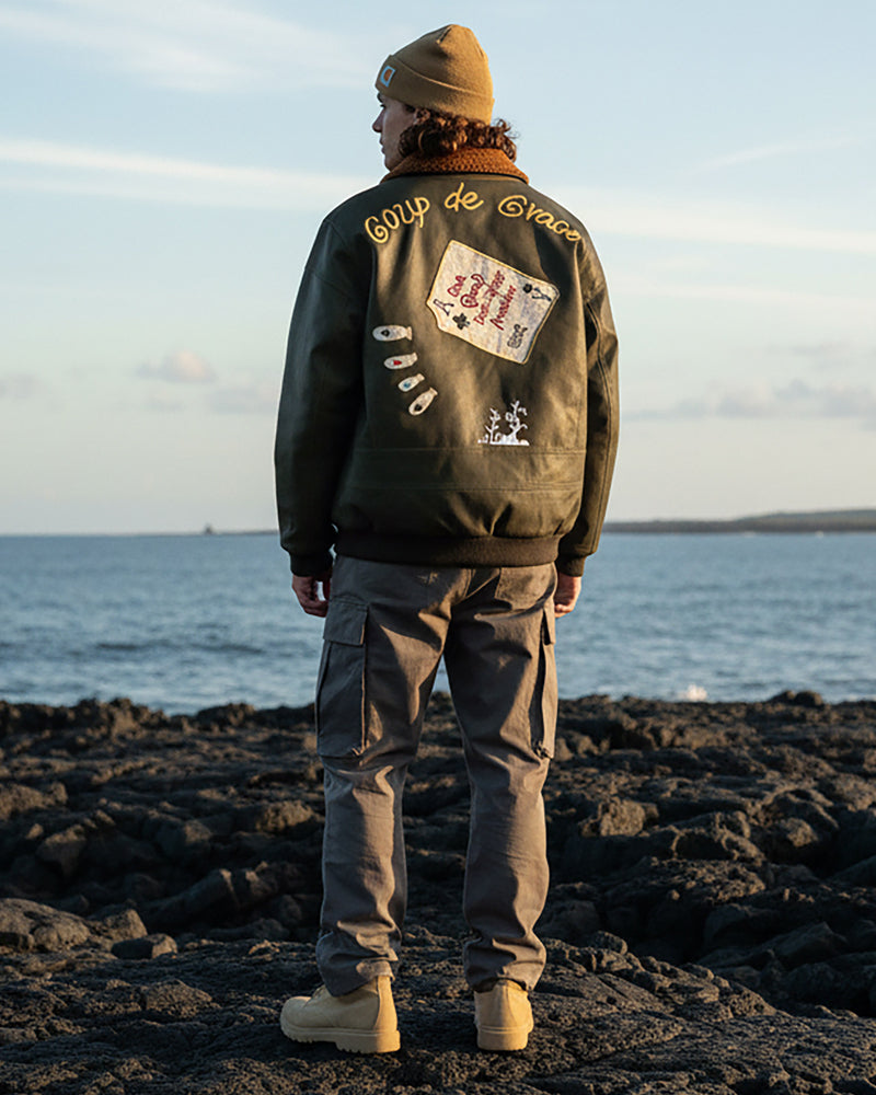American Vintage Embroidery Cotton Jacket – Lambswool Men – Japanese vintage | yamalin clothes | Yamalinclothes