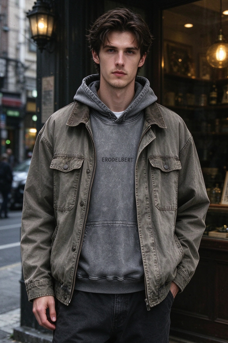 Washed Graphic Hoodie – Faded Back Print
