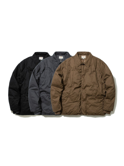 Vintage Workwear Padded Cotton Jacket – Lapel Pocket Men – Japanese vintage | yamalin clothes | Yamalinclothes