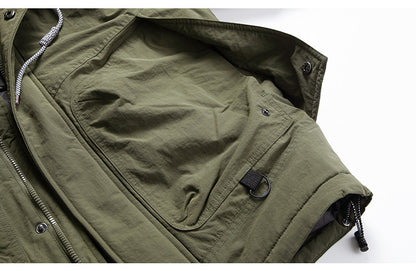 Hooded Down Jacket – Drawstring Multi Pocket | Yamalinclothes