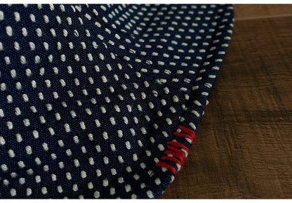 Indigo Sashiko Tulip Bucket Hat – Japanese Artisan Outdoor Fisherman Hat