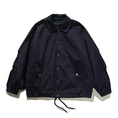 Coach Jacket – Snap Front & Drawstring Hem | Yamalinclothes