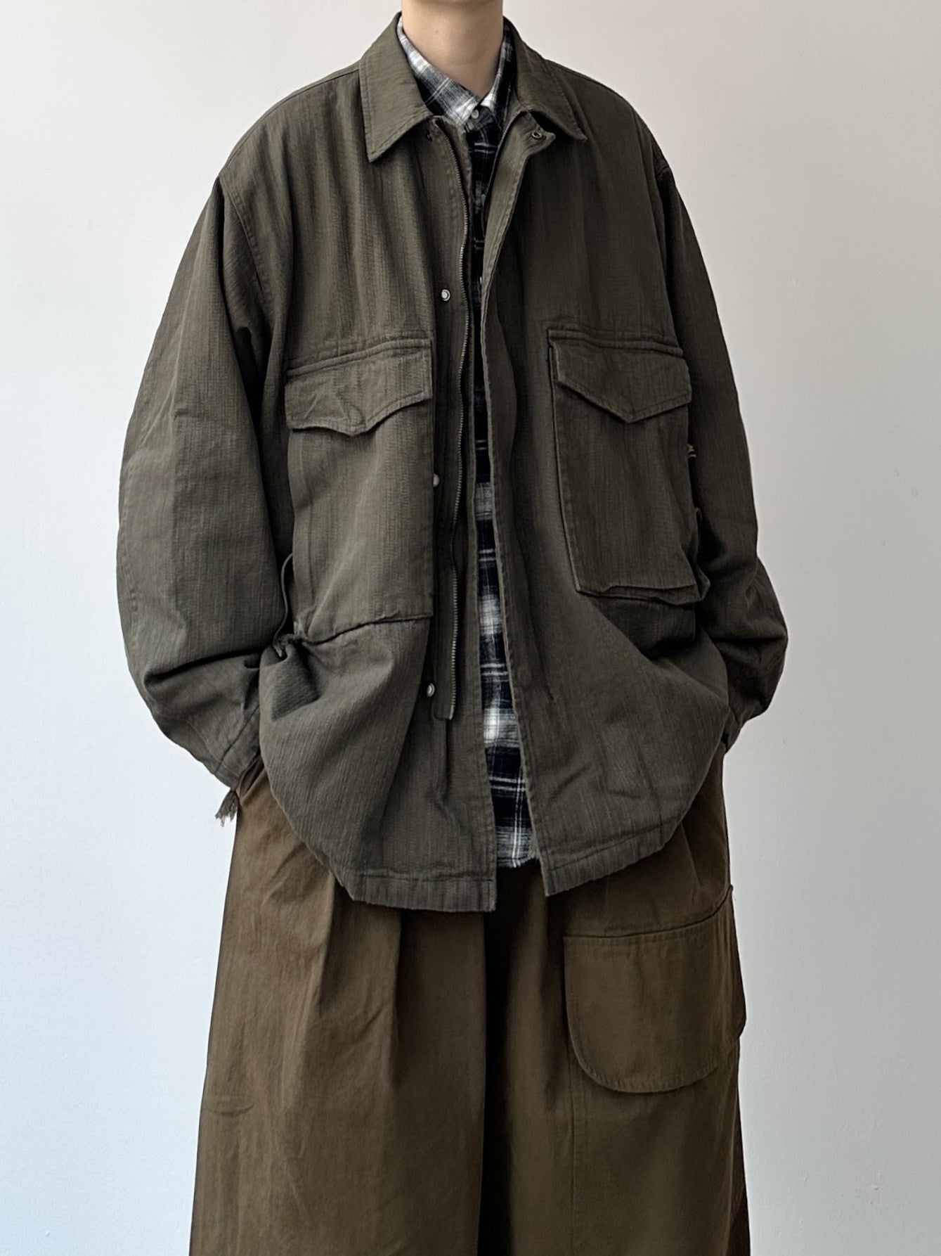 Japanese Vintage Cargo Lapel Jacket – Loose Unisex Spring Autumn – Japanese vintage | yamalin clothes | Yamalinclothes