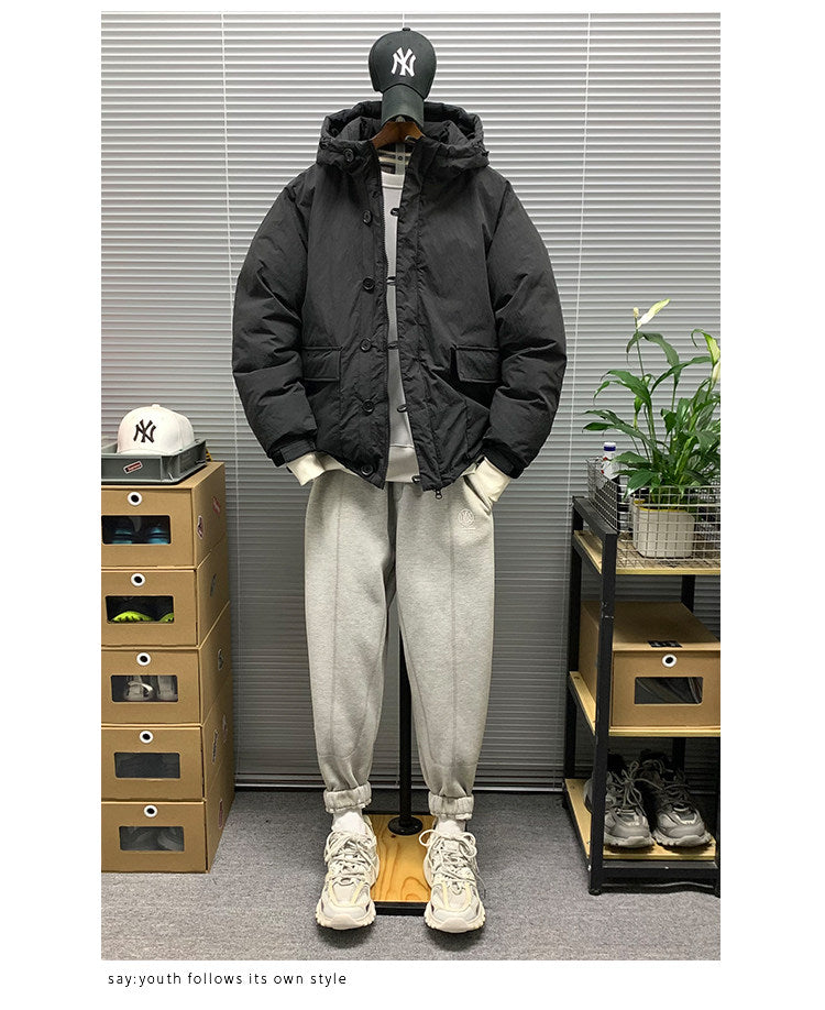 Hooded Padded Jacket – Drawstring Flap Pockets | Yamalinclothes