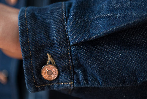 Vintage Denim Work Shirt Jacket – Loose Fit Japanese Style Cargo Shirt for Men – Japanese vintage | yamalin clothes | Yamalinclothes