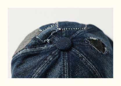 Handmade Distressed Patched Painter Hat – Original Design Vintage Unisex Streetwear – Japanese vintage | yamalin clothes | Yamalinclothes