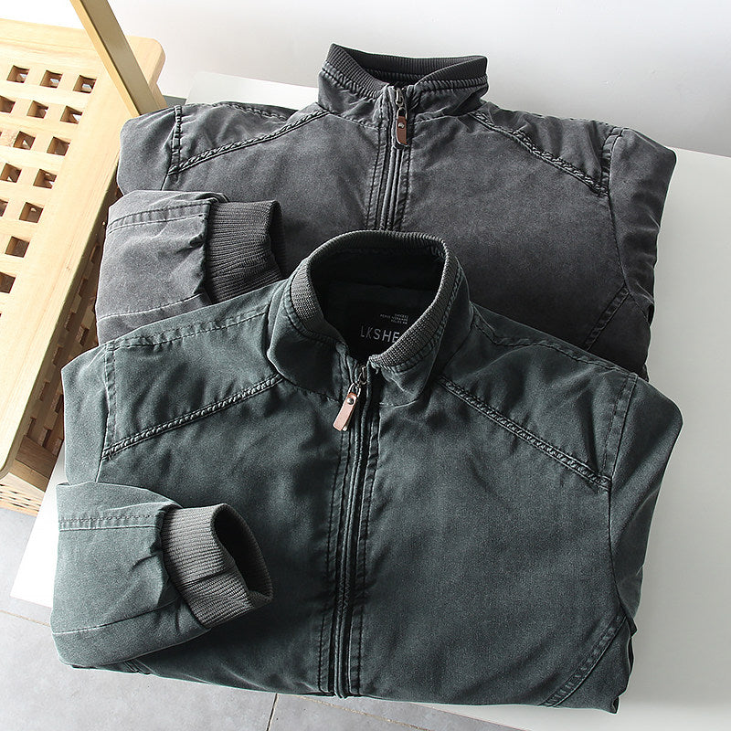 Quilted Stand-Collar Cotton Jacket – Light Warm Oversized Unisex – Japanese vintage | fall outfits 2026 | fall winter outfits | classy winter outfits | lazy comfy outfits | japanese streetwear | vintage workwear | yamalin clothes | Yamalinclothes