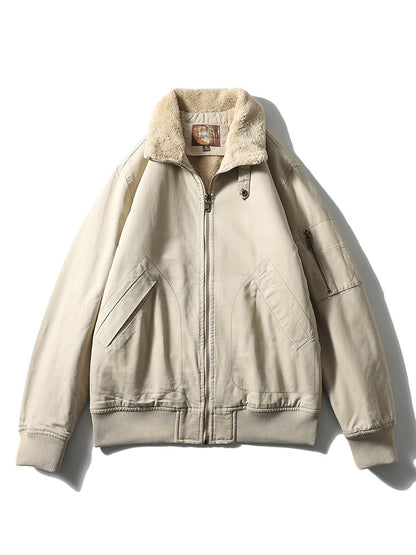 American Vintage Washed Twill Flight Jacket – Oversized Unisex