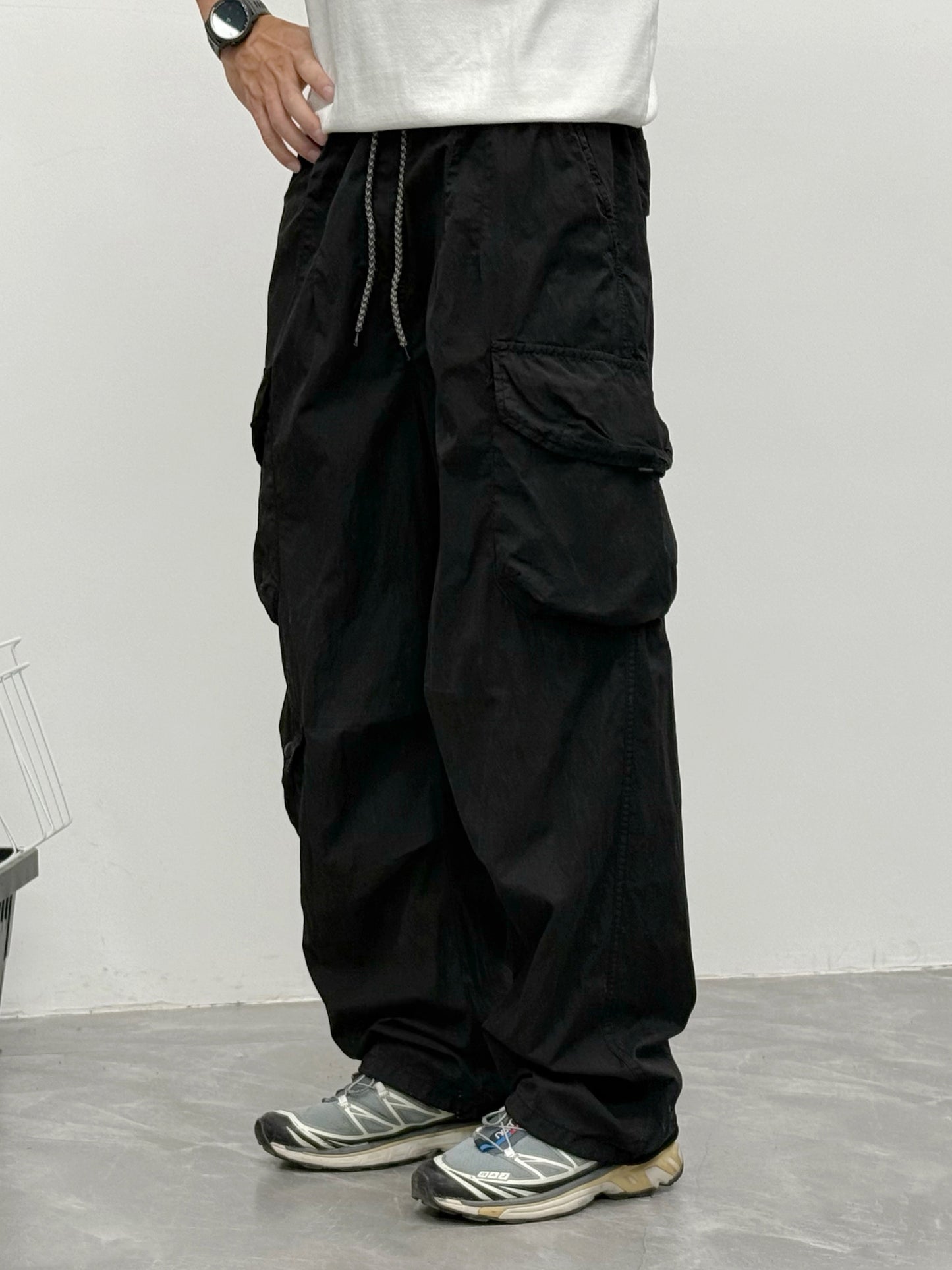 Japanese Multi-Pocket Cargo Work Pants – Men's Loose Straight-Leg Jogger