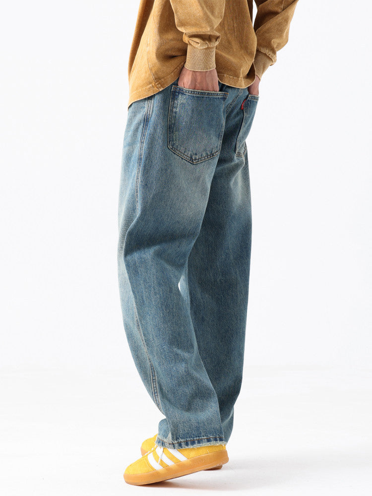 Washed Blue Jeans – Relaxed Straight Leg | Yamalinclothes