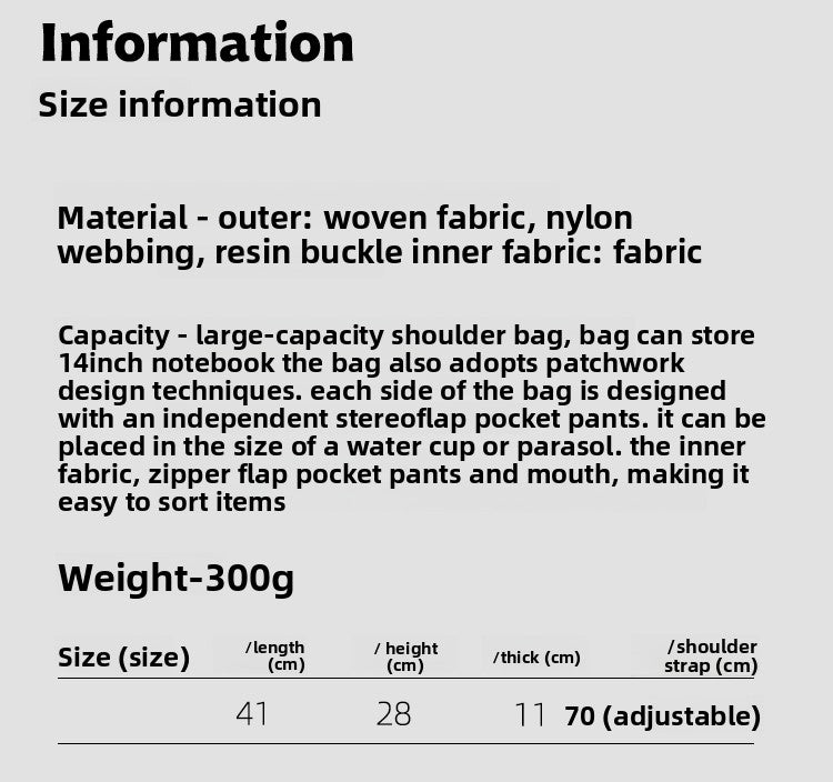 Original 2024 New Fashion Mountain Style Single Shoulder Bag Unisex Large Capacity Fashion Crossbody Bag