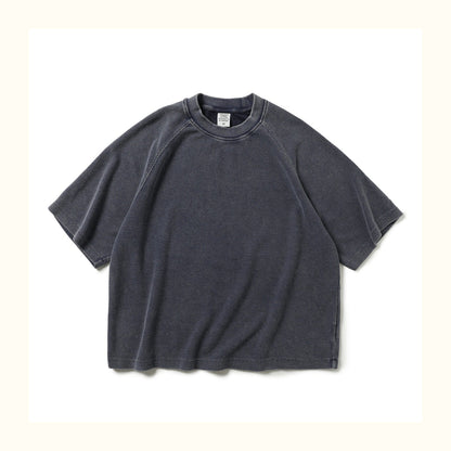 Japanese Waffle Oversized T-Shirt – Retro Distressed Unisex Short Sleeve Summer Tee | Japanese vintage | yamalin clothes | Yamalinclothes
