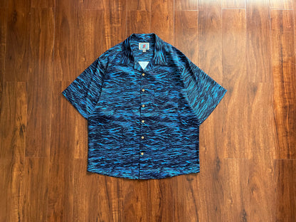 Ukiyo-E Patchwork Style Loose Drape Hawaiian Cuban Collar Printed Aloha Shirt Short Sleeve Shirt