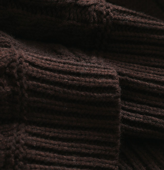 Men's Jianchuan Japanese Retro Cable Knit Cardigan - Autumn Winter Multi-Button Loose Sweater