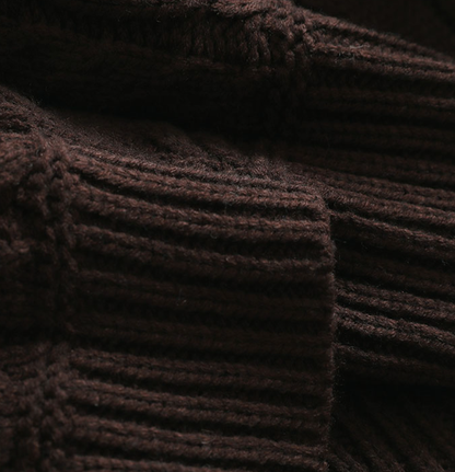 Men's Jianchuan Japanese Retro Cable Knit Cardigan - Autumn Winter Multi-Button Loose Sweater