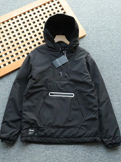 Unisex Outdoor Cotton Jacket - Export Spain Windproof Water-Resistant Hooded Loose Casual Coat