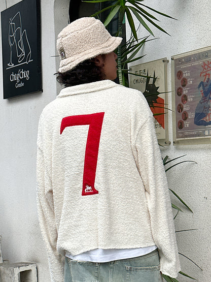 Remedy Inge Sheep” Embroidered Unisex Sweater – American Turn-Down Collar Spring/Autumn Knit