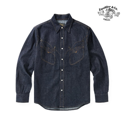 Vintage American Style Men's Long Sleeve Shirt